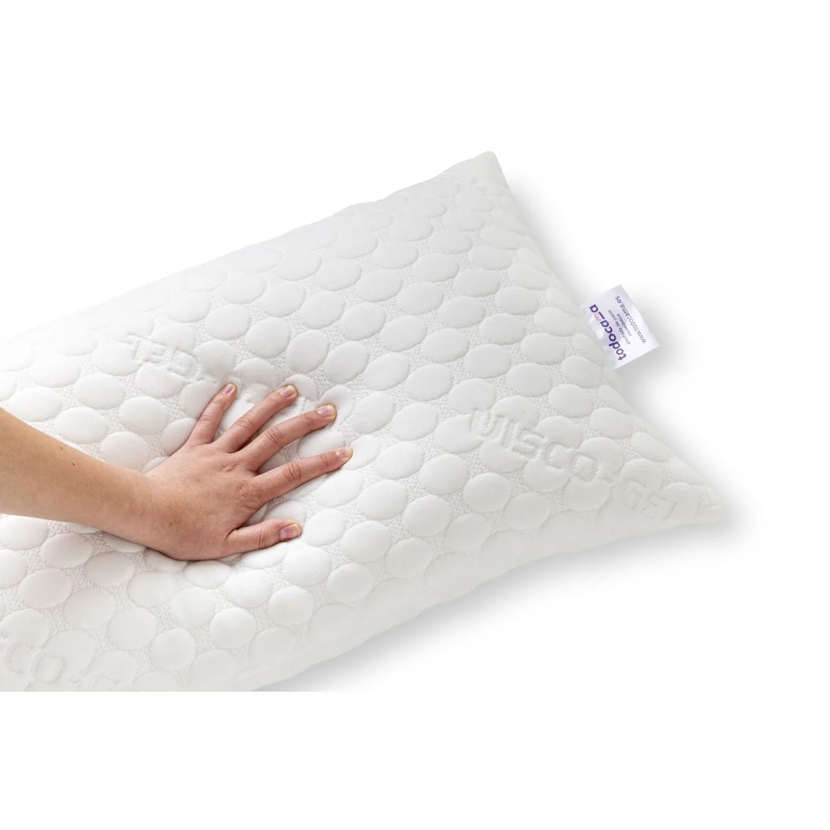 Todocama - Almohada Viscoelástica Viscogel Copos Firmeza Media-Alta