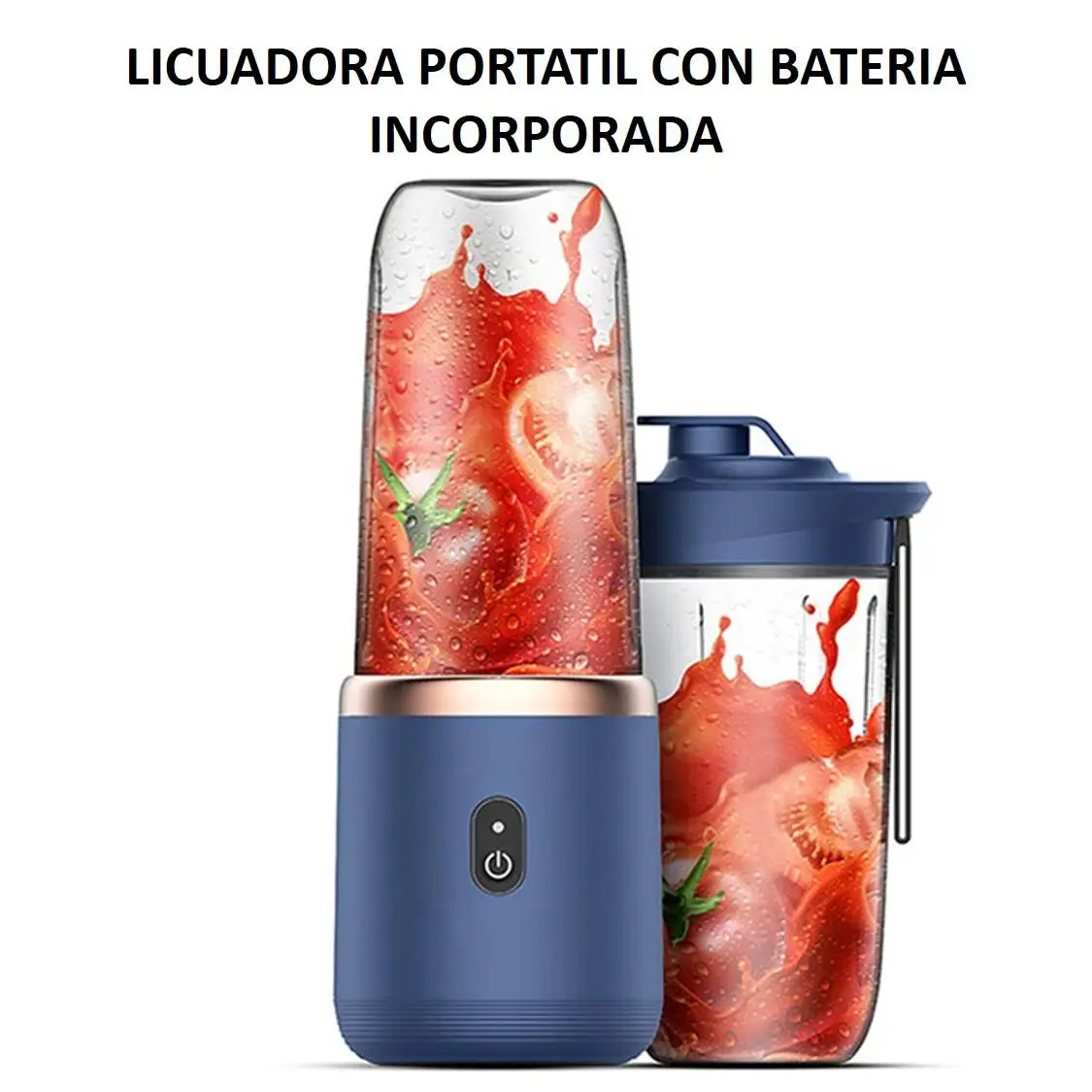 Lolek Licuadora Portátil Eléctrica Recargable 380ml Con Tapa para Taza