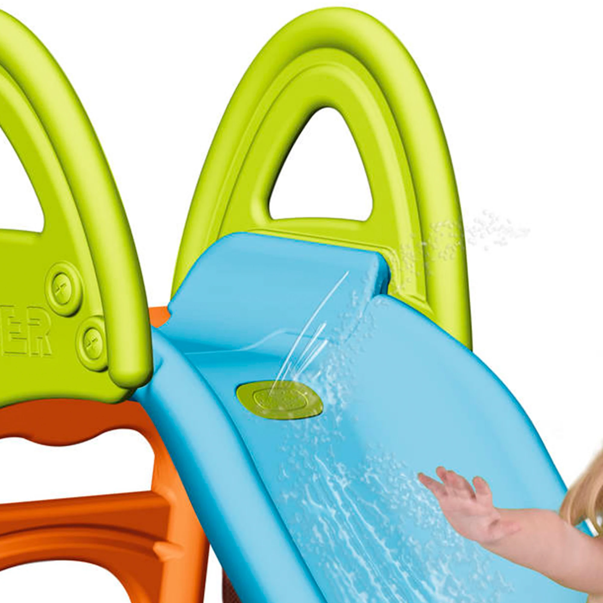 Feber - slide 10 with water, with hole to put the hose, non-slip stairs, multicolored, highly resistant and easy to assemble, for children between 3 and 8 years, famosa (800009592)