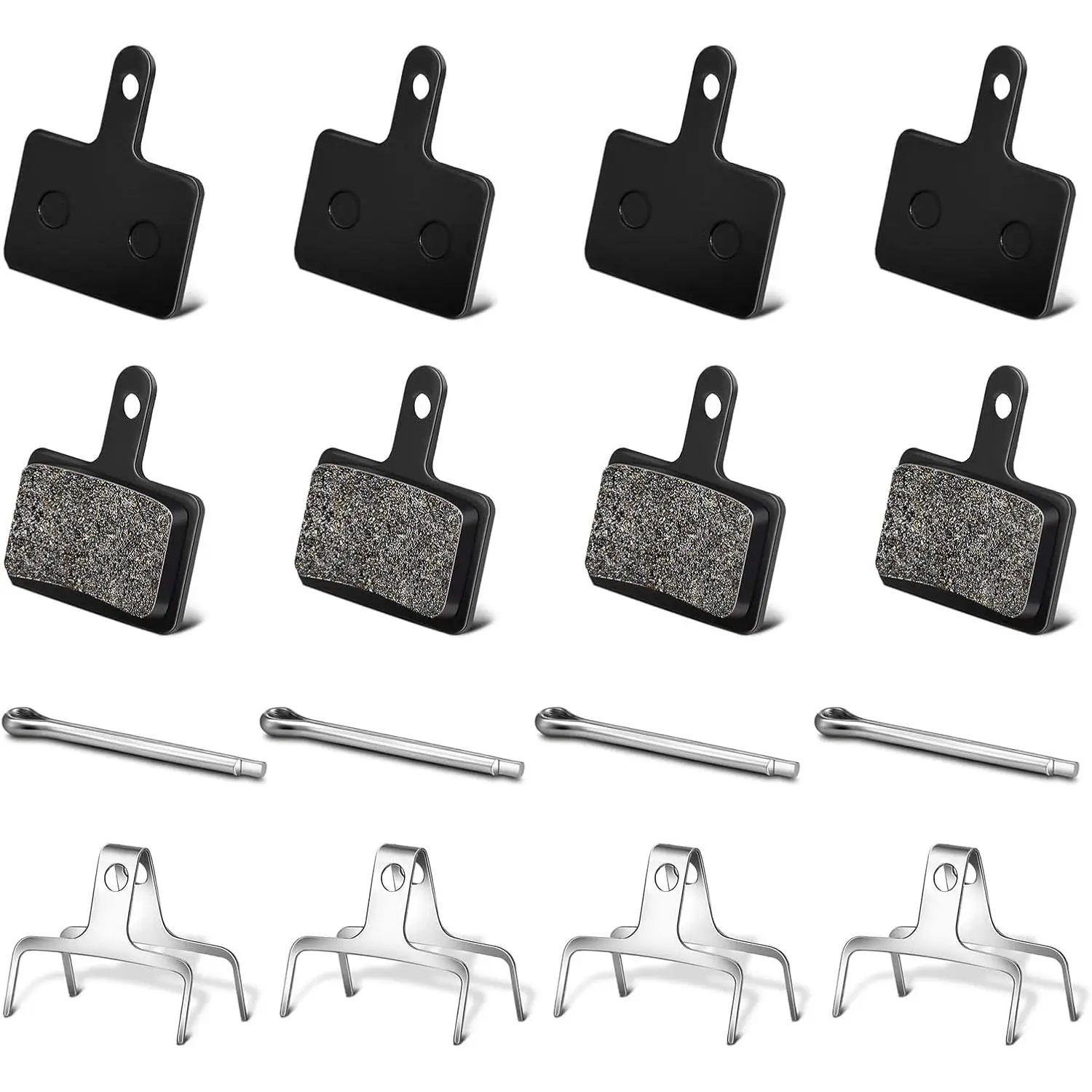 Pastiglie freno a disco per bicicletta, semi metalliche, 8 pastiglie freno per bicicletta, pastiglie freno a disco a molla per mountain bike M515 M575 M416 M446 M447 M475 M355 M375 M395 M315