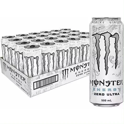 Monster ultra white sugar-free energy drink-mango crazy energy drink, original energy drink, 24*500 ml