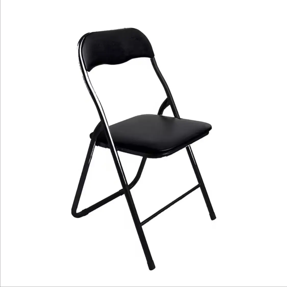 ORION91 Silla ALYA Plegable Asiento Acolchado Color Negro 🖤 44x46x79 cm Estructura Negra Comedor Oficina Salón Teletrabajo Cocina - SpazioLuzio