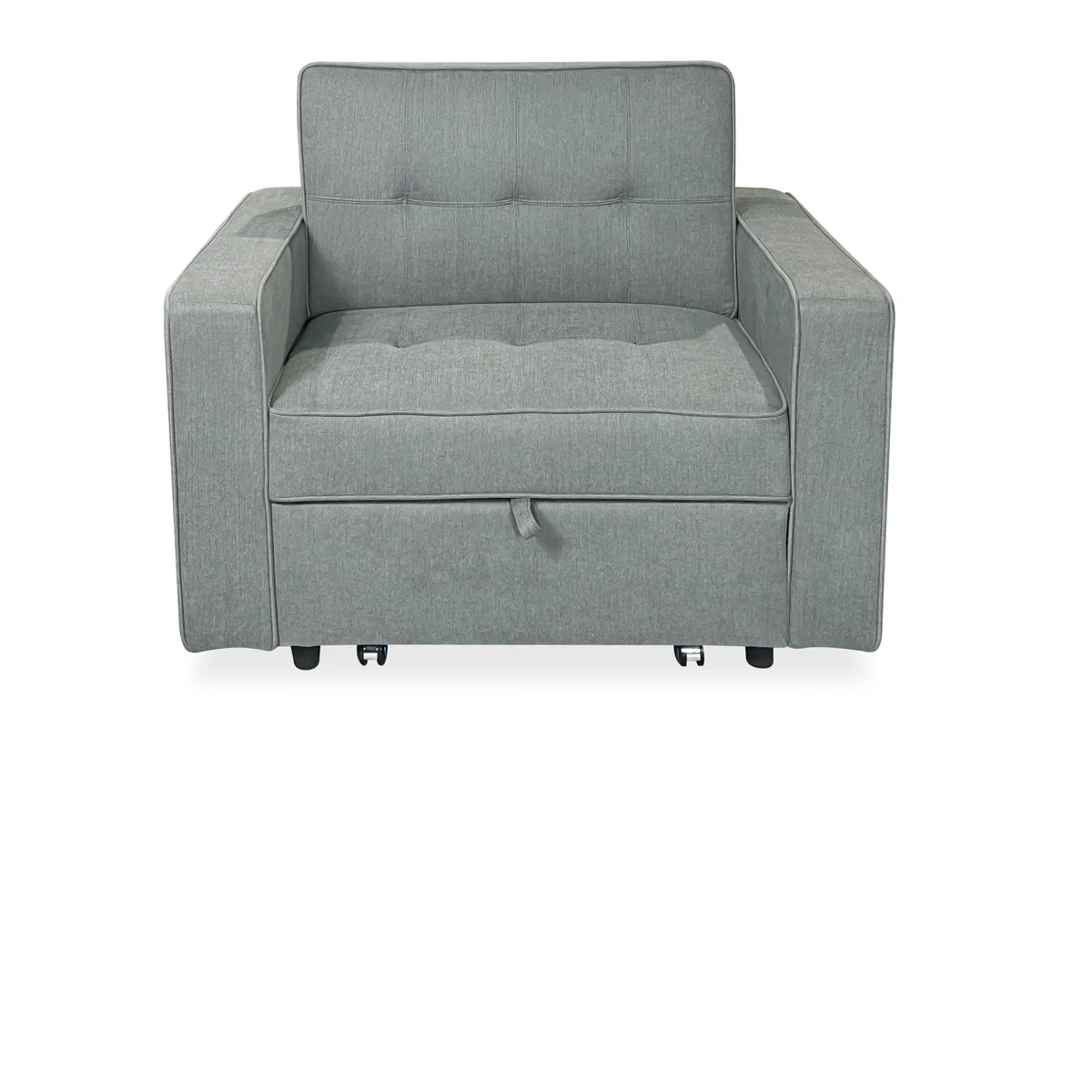 Sofá Cama Izan - Color Gris - 1 Plaza - Sofá tapizado - Fabricado en España - Somnia Descanso