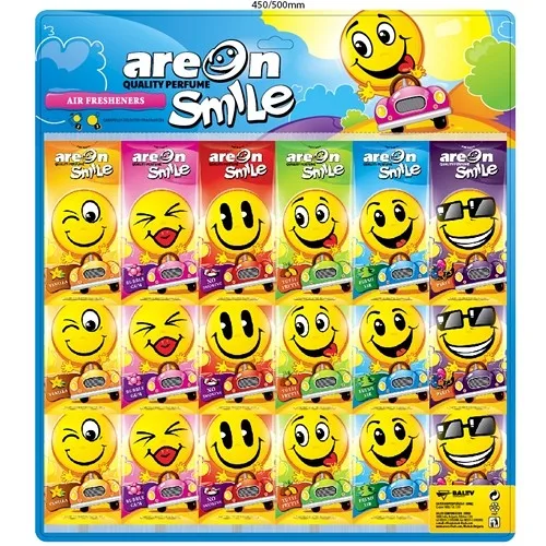 10 PACK AREON car air freshener assortment ---- SMILE TOP air freshener VENTAS-----PRESTIGIOSA AREON brand