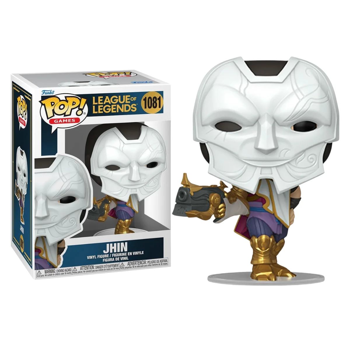 FUNKO POP! LEAGUE OF LEGENDS - JHIN, 83858, Nº1081, PRODUCTO CON LICENCIA OFICIAL