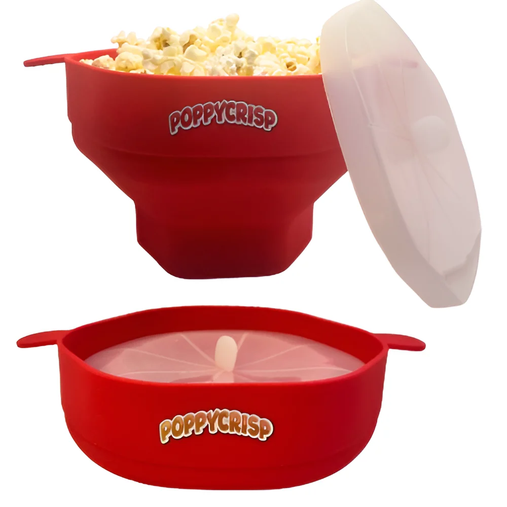 Cala Verde - Cuenco plegable silicona para palomitas, palomitero plegable, palomitero silicona, palomitero microondas, palomitas de maiz, maquina de palomitas