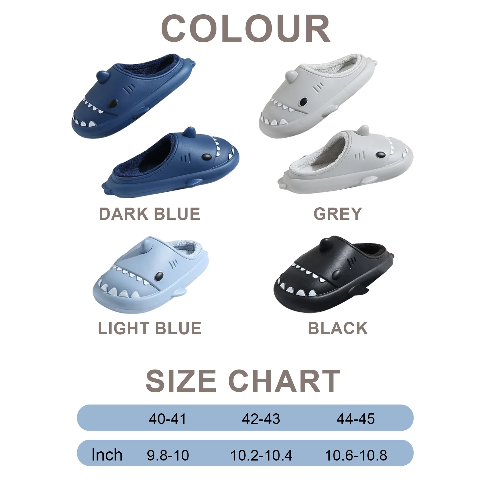 S7 star women's house slippers size 36-41, winter warm non-slip slippers, cotton house slippers, comfortable interior, fashionable animal shark design