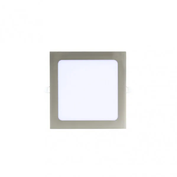 FABRICACIÓN 146981203 |   Downlight Basalto 12w 65000k Níquel Cuadrado 1080lm 2,5x17x17 Cm Corte 15,5x15,5 Cm