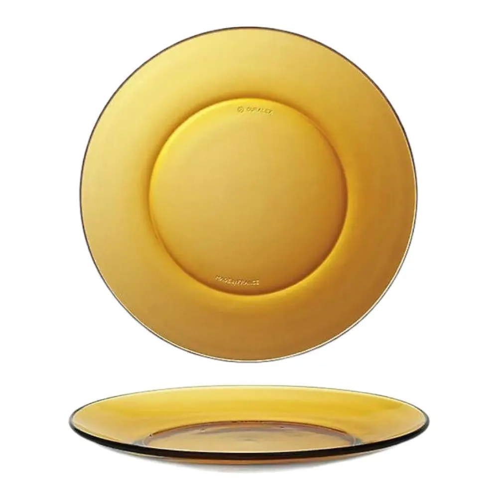 Duralex Plato de Postre Lys Ámbar Ø 19 X 1,8 Cm Vidrio Resistente