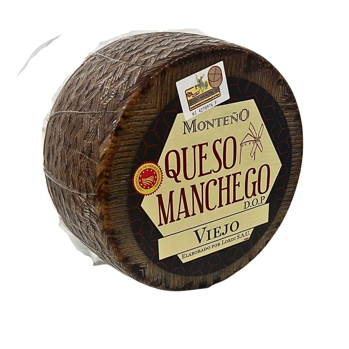 Queso Manchego D.O.P. Viejo - Sabor Intenso y Picante de La Mancha - (Monteño)