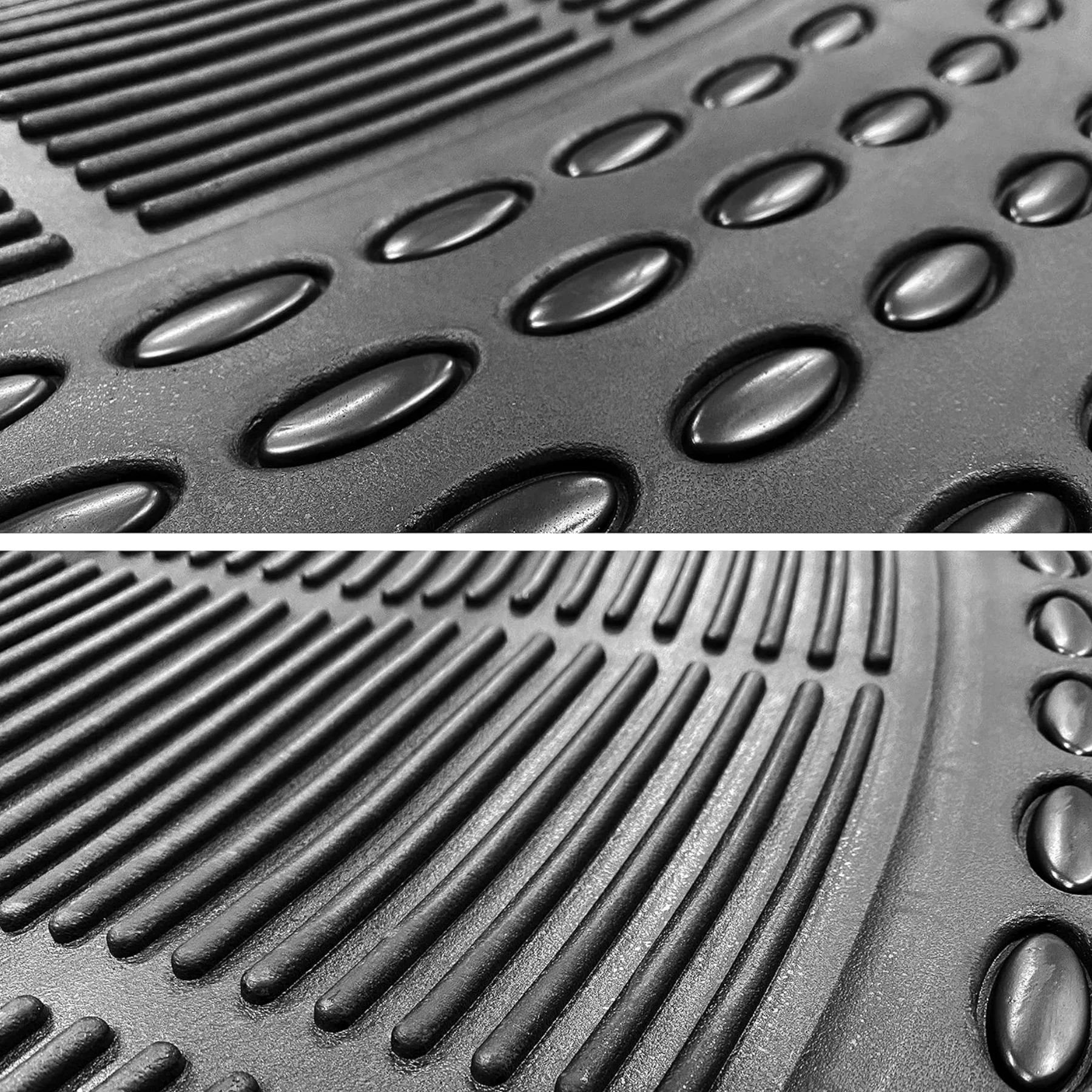 X-Set of 4 Rubber Car Mats, Universal Fit, Non-Slip Design for Front and Rear, Durable and Easy to Clean, Perfect Protection from Dirt and Wear, Ideal for All Vehicle Models.