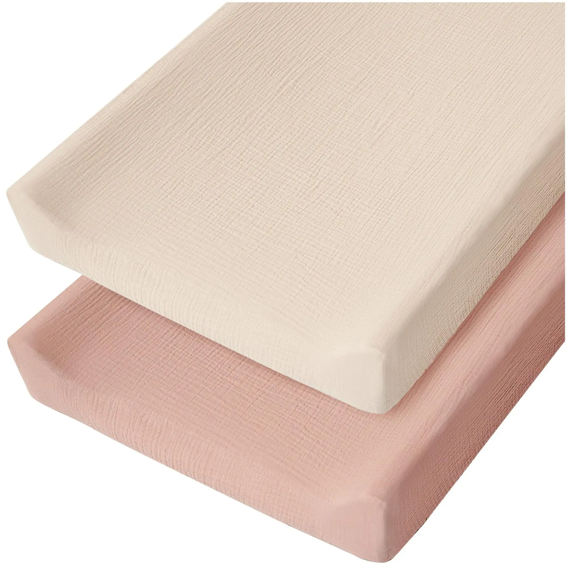 Funda para cambio de muselina para niños y niños, y transurable Algodón ultrasuave, juego de sábanas para cambiarse pañales para recién nacidos, paquete sábanas cubierta almohadilla pañales 2 piezas