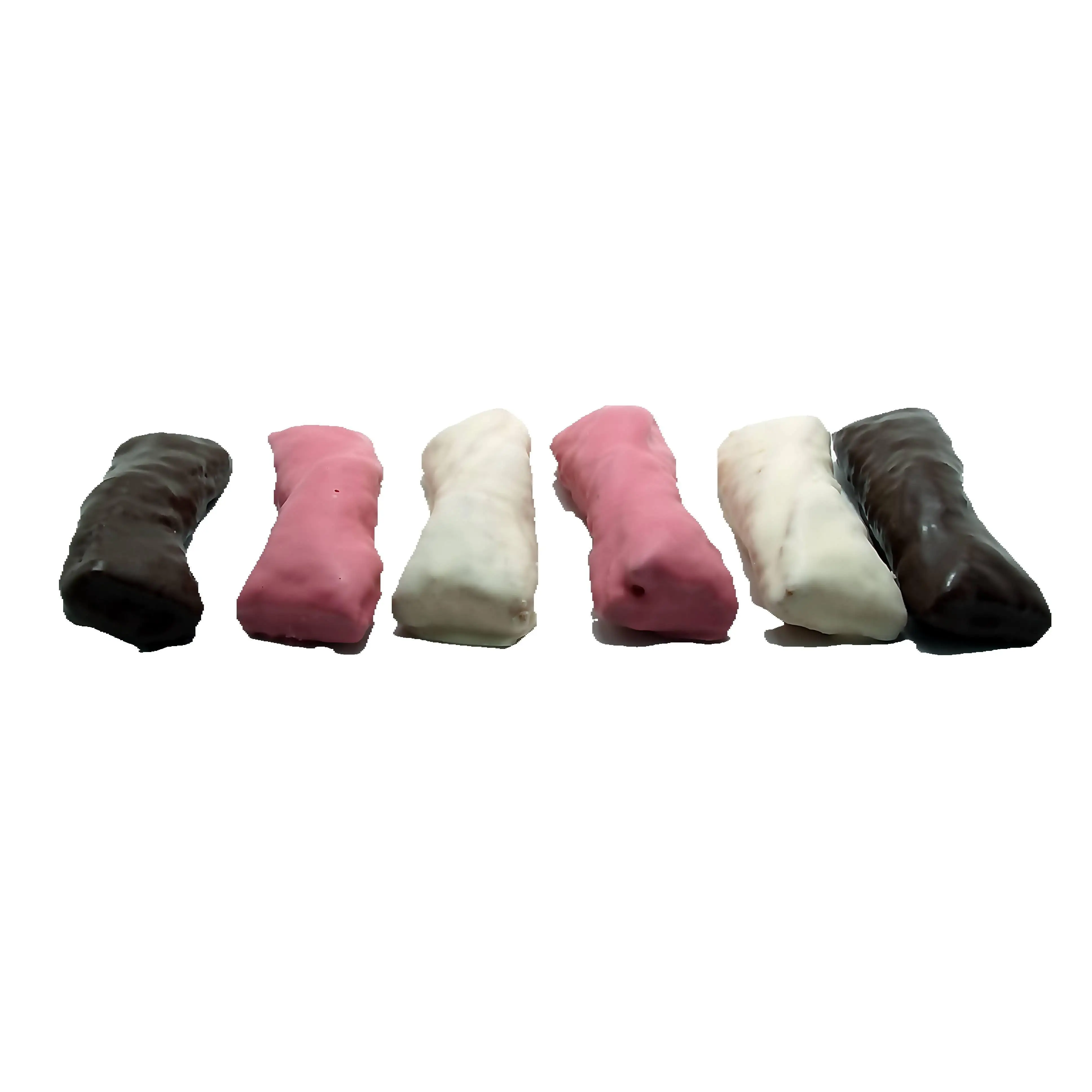 Lacito de chocolate negro, blanco y fresa. Hojaldre. Ideal para celebraciones. Candy bar. Cumpleaños. Deliciosos. Granel 1 Kg. El horno de Don Ramon.