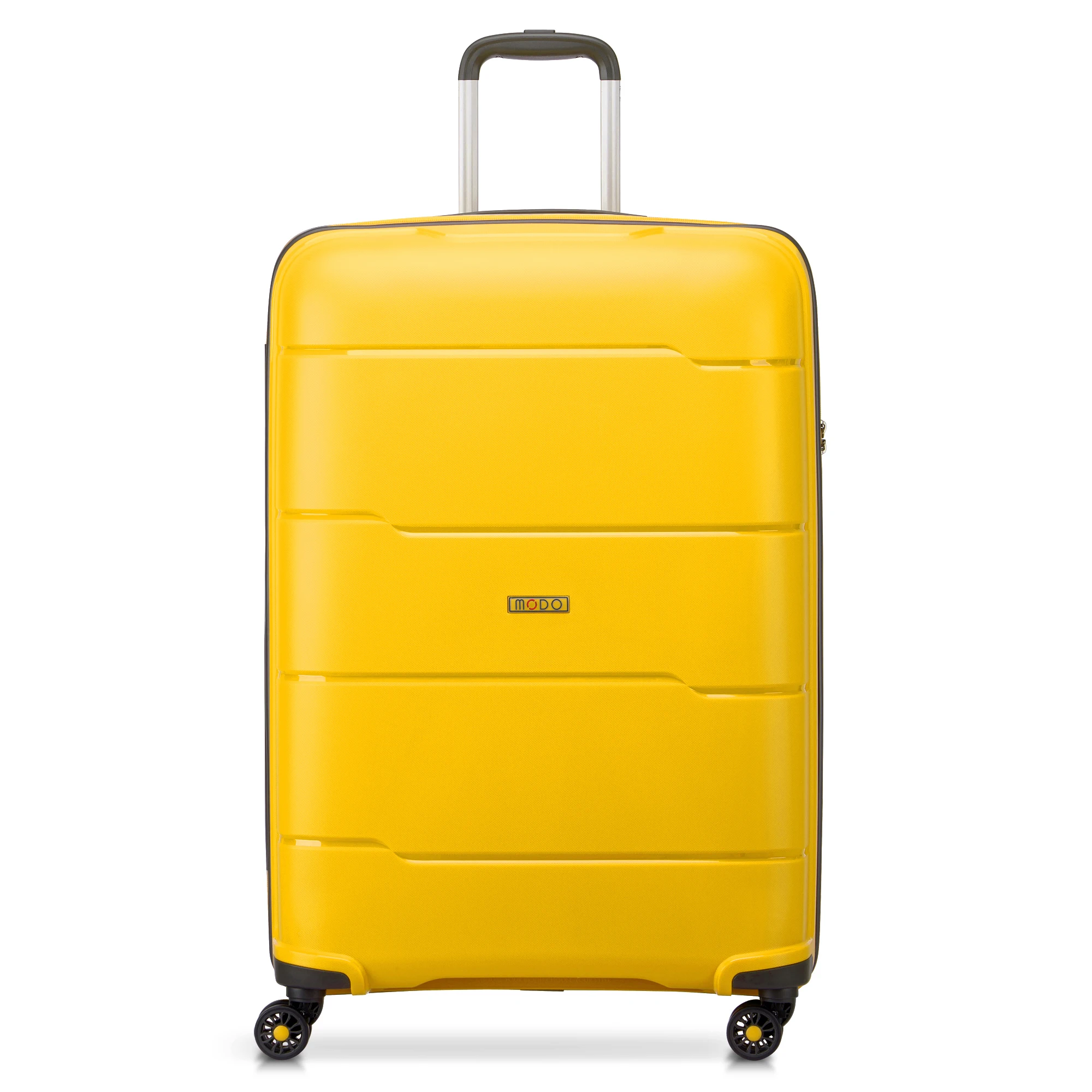 Maleta de Viaje Barata Mediana De Polipropileno Expandible Modo By Roncato Galaxy Special Amarillo De Medidas 68x46x27/32 cms y 3,5 kg (80/95 Litros). 4 Ruedas Dobles Multidirección y Cerradura TSA Integrada De Combinación. Color Amarillo