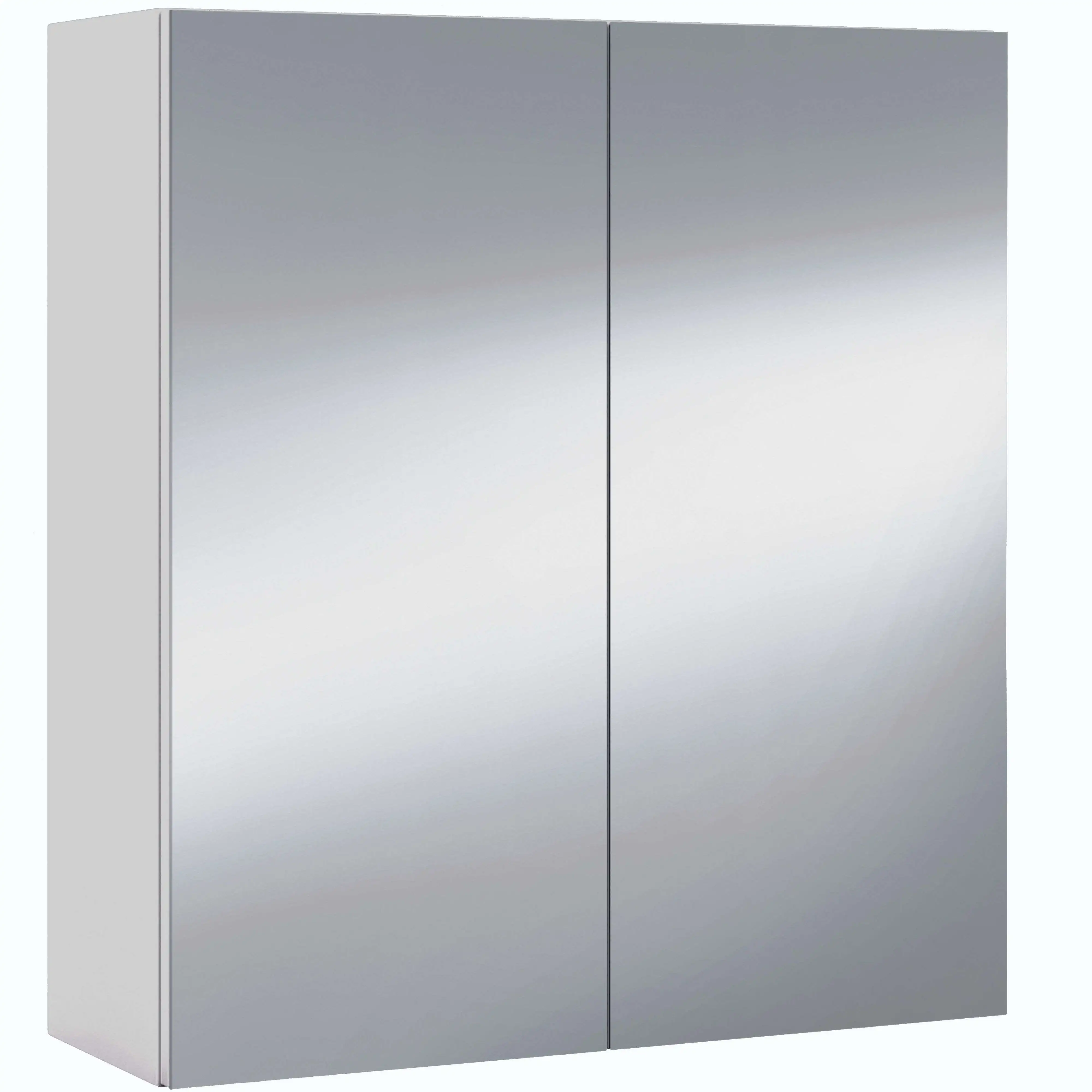Miroytengo Armario espejo Bluma para Baño Estilo Contemporáneo en Color Blanco Brillo con 2 Puertas 60x65x21 cm