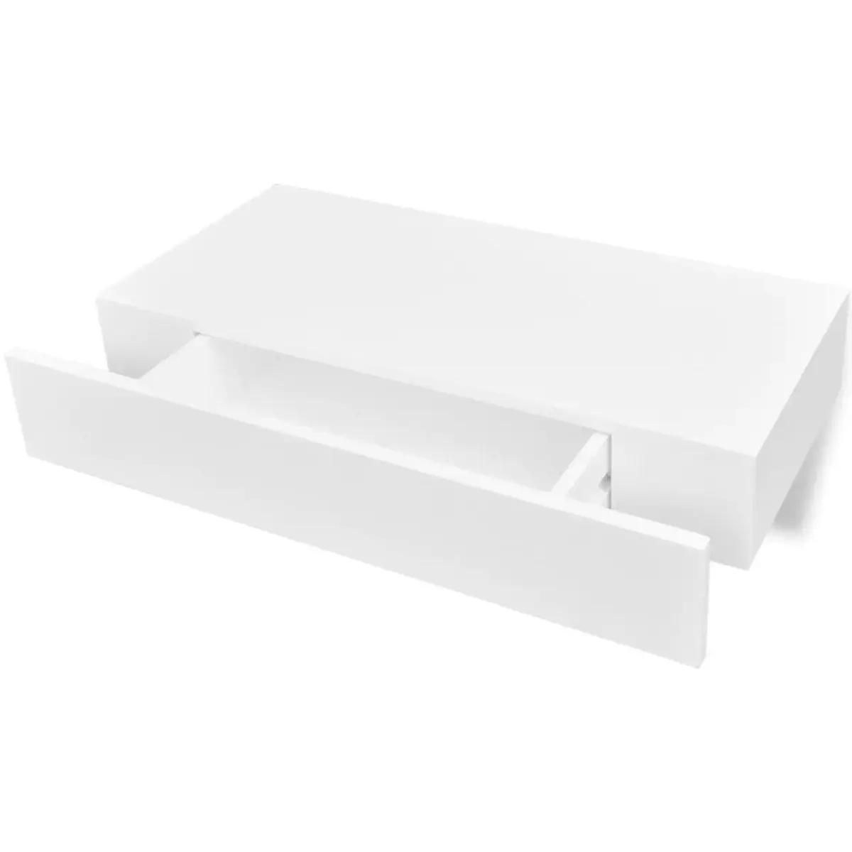 VidaXL floating wall shelf 1 white drawer 8x48x25 cm