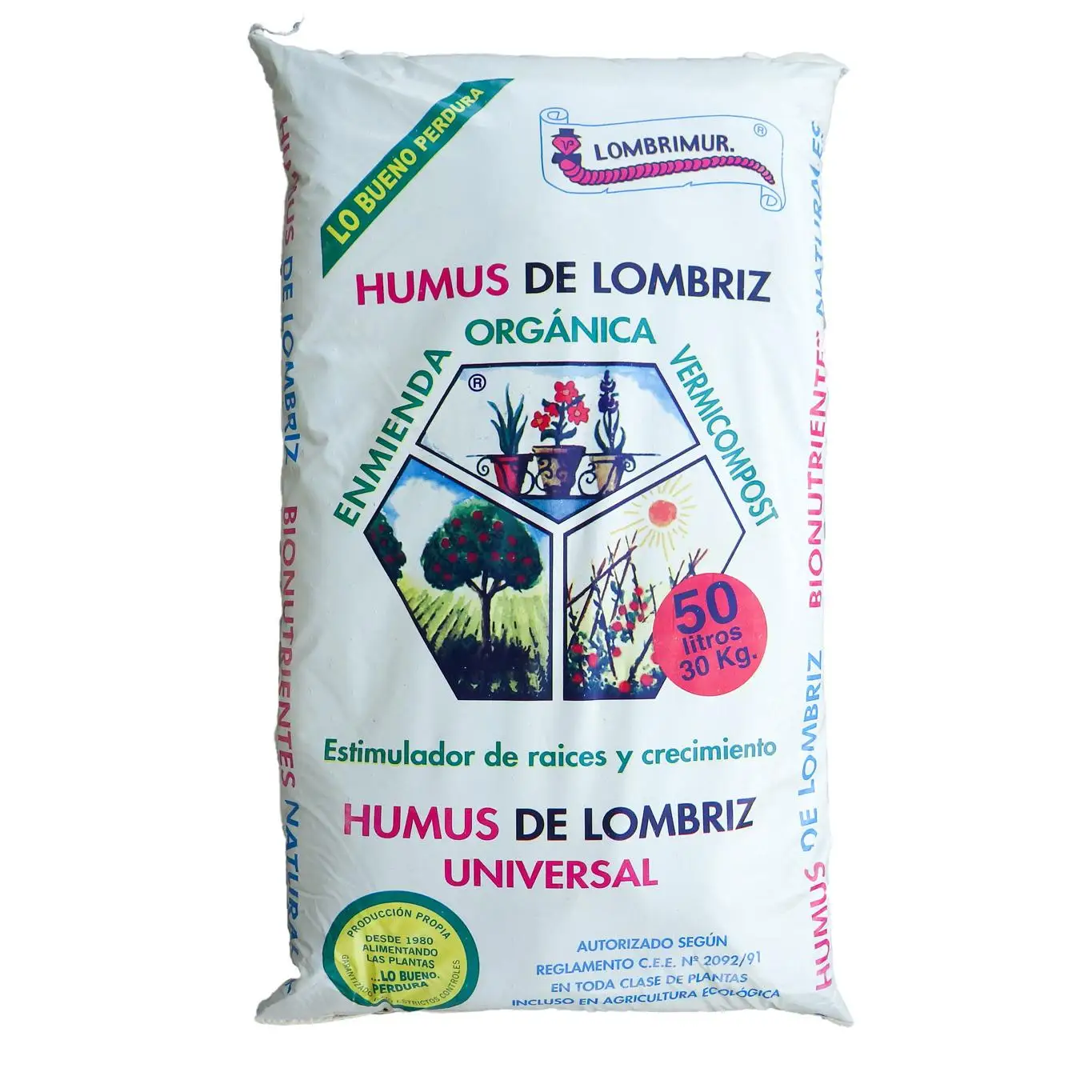 Humus de Lombriz Lombrimur 3 Kg, Fertilizante Orgánico