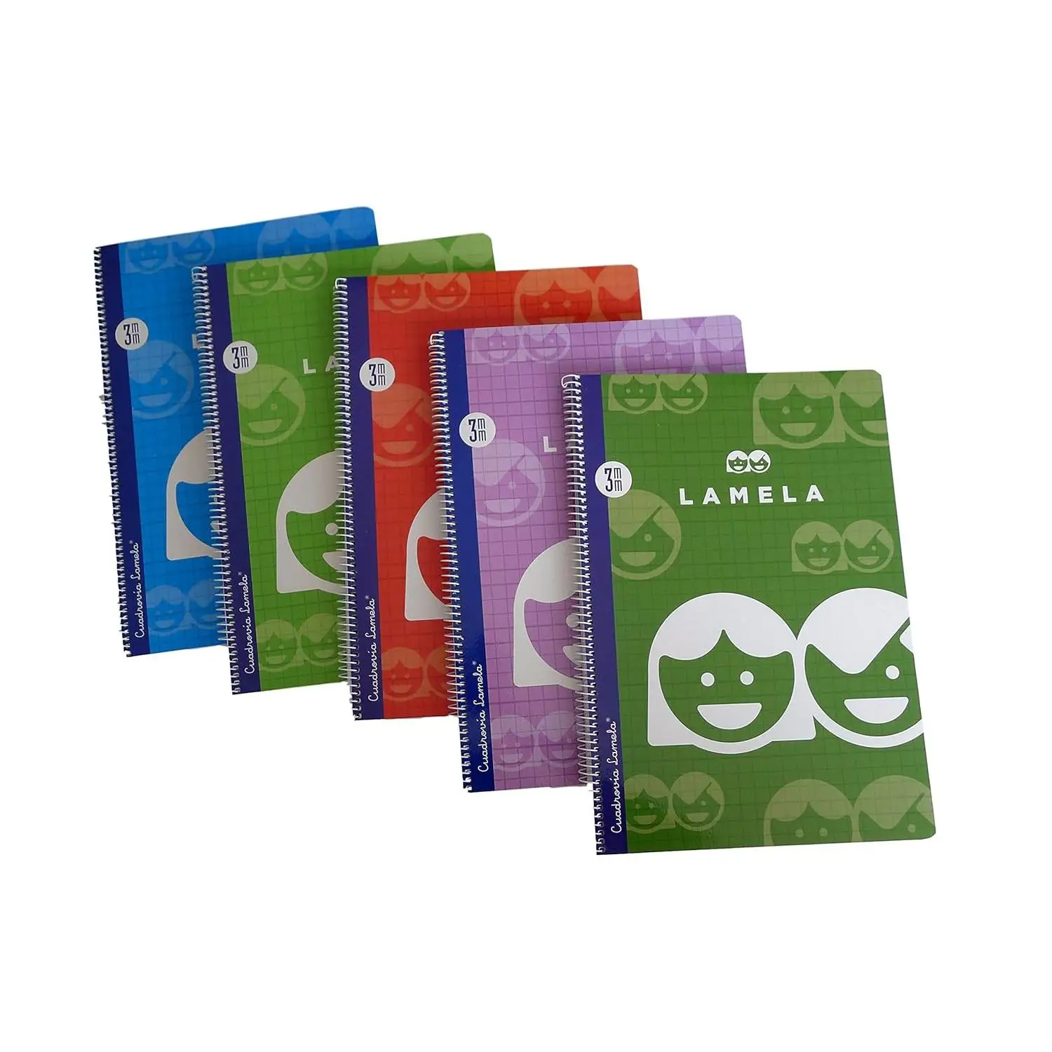 Paquete 5 Cuaderno Basico Lamela A5 (LIBRETA PEQUEÑA) Cuarto 40 Hojas 3mm,Cubierta cartón - TAPA BLANDA - ¡¡¡OJO!!!