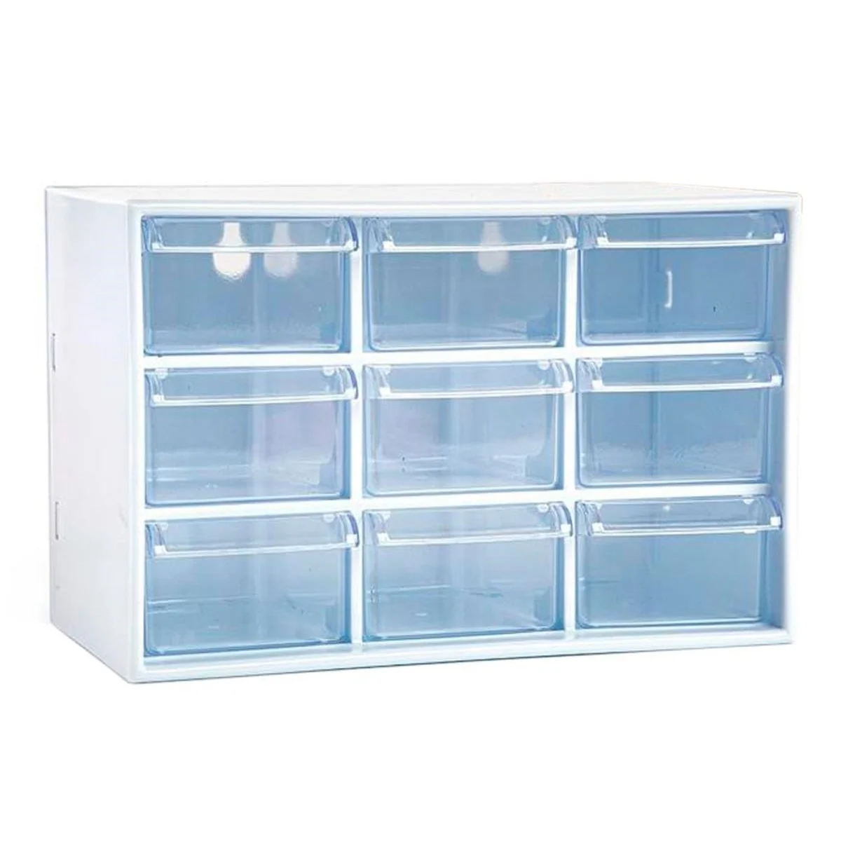 ZYLX SHOPPING – Organizador Multiusos de 9 Cajones | 6 Colores Disponibles | Plástico Resistente y Montable | Ideal para Taller, Oficina u Hogar