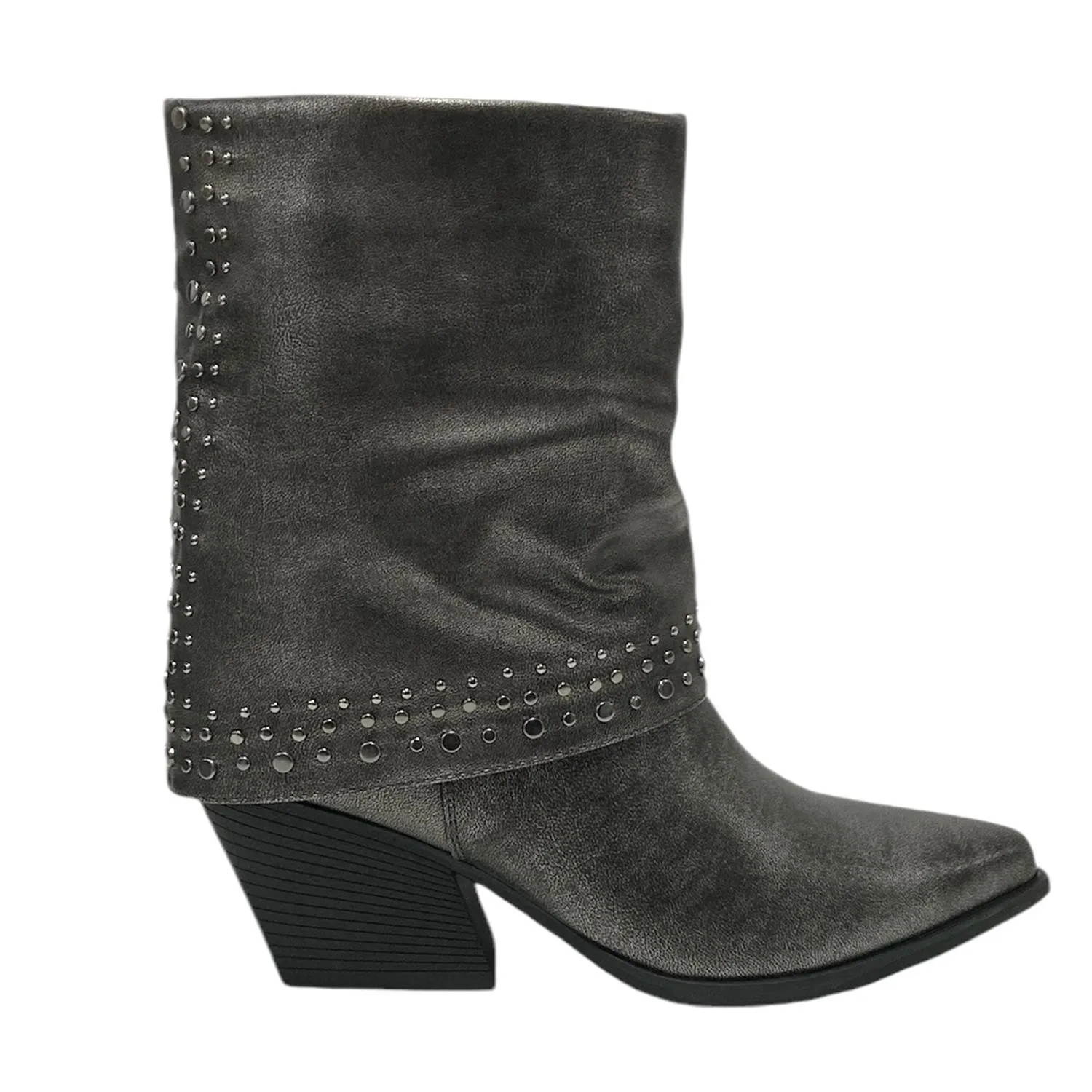 Botin Vuelta Con Tachas Gris