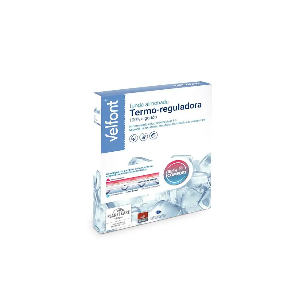 Funda Almohada Termo-reguladora 100% algodón  Velfont