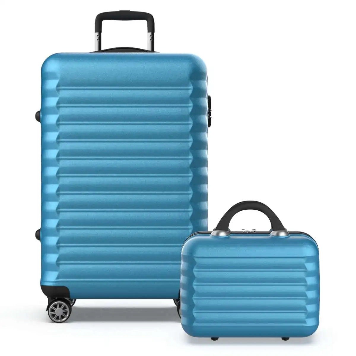 Numada Juego de Maletas Upfly Azul Eléctrico Maleta Mediana 63cm y Neceser 11L