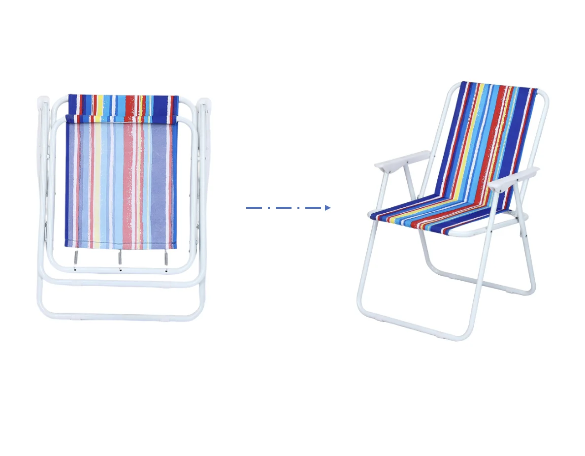 Foldable Beach Chair Outdoor Folding Multi-function Backrest Stool Chair for Camping Fishing Barbecue Patio
