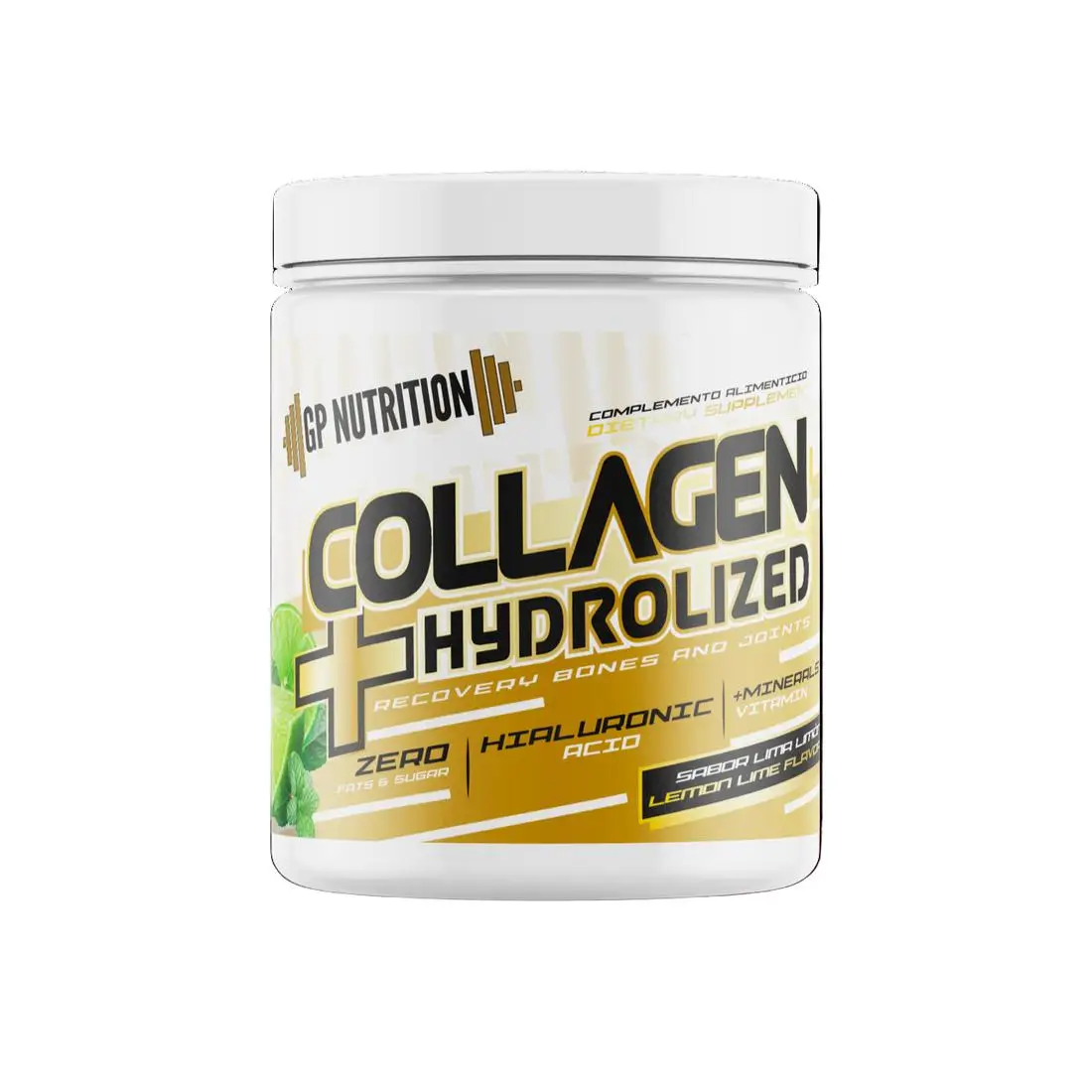 COLÁGENO HIDROLIZADO+ÁCIDO HIALURÓNICO+MAGNESIO+VITAMINA C - GP NUTRITION