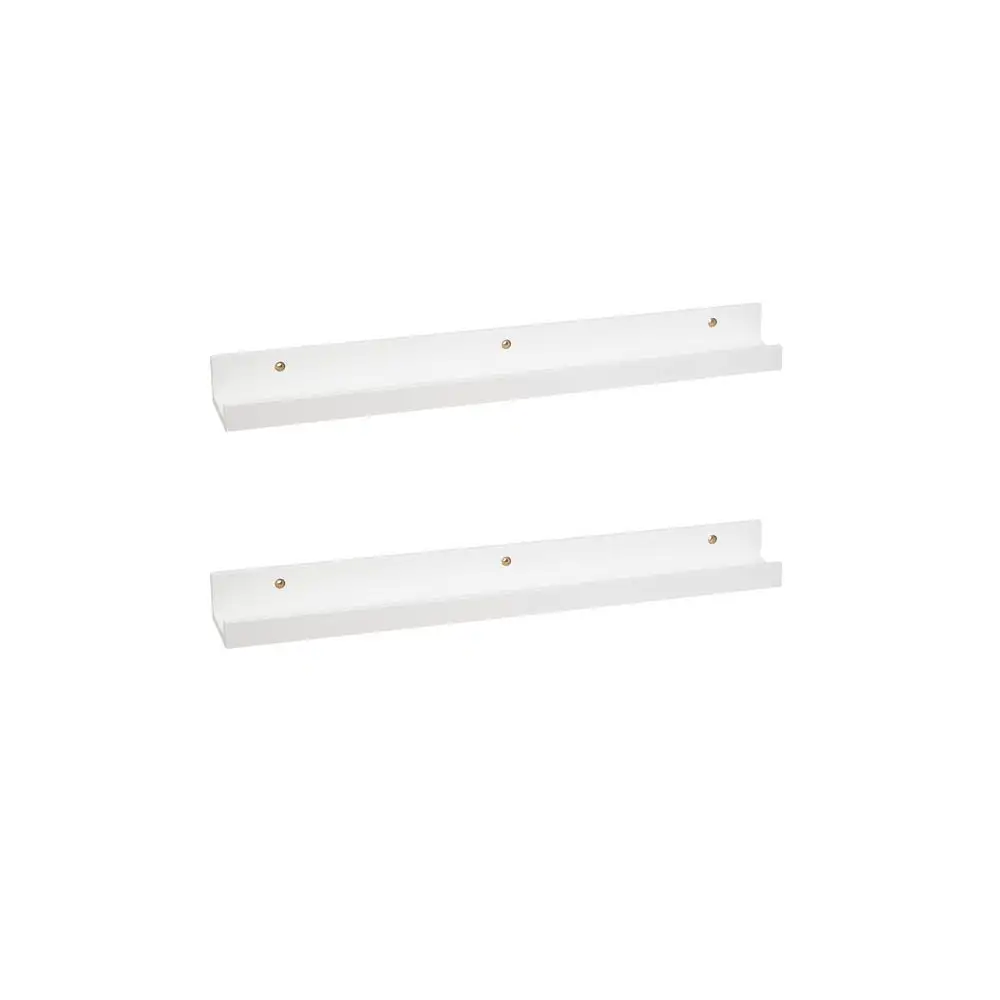 Set de 2 estantes repisa para cuadros de MDF blancos de 60 cm Lola Home