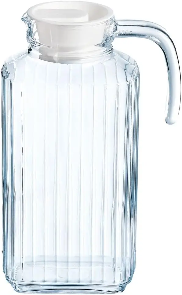 ARTEHOME Luminarc 1.7L White Lid Water Jug Crystal Pitcher Clear Color Classic