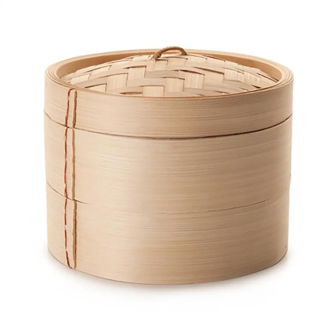 Ibili - Vaporera Bamboo 26 Cm, 2 Cestas De Bambu Superpuestas + Tapa