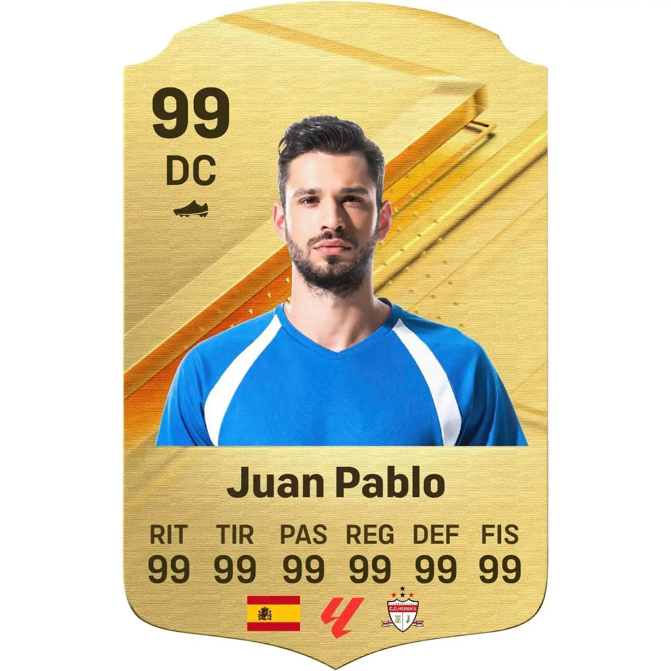 Oedim Carta de Fútbol Personalizada Diseño Oro 2023/24, 21x33cm, Fabricado en PVC 5mm, Divertida y Original. Enviar personalización a lucasgarcia@oedim.com