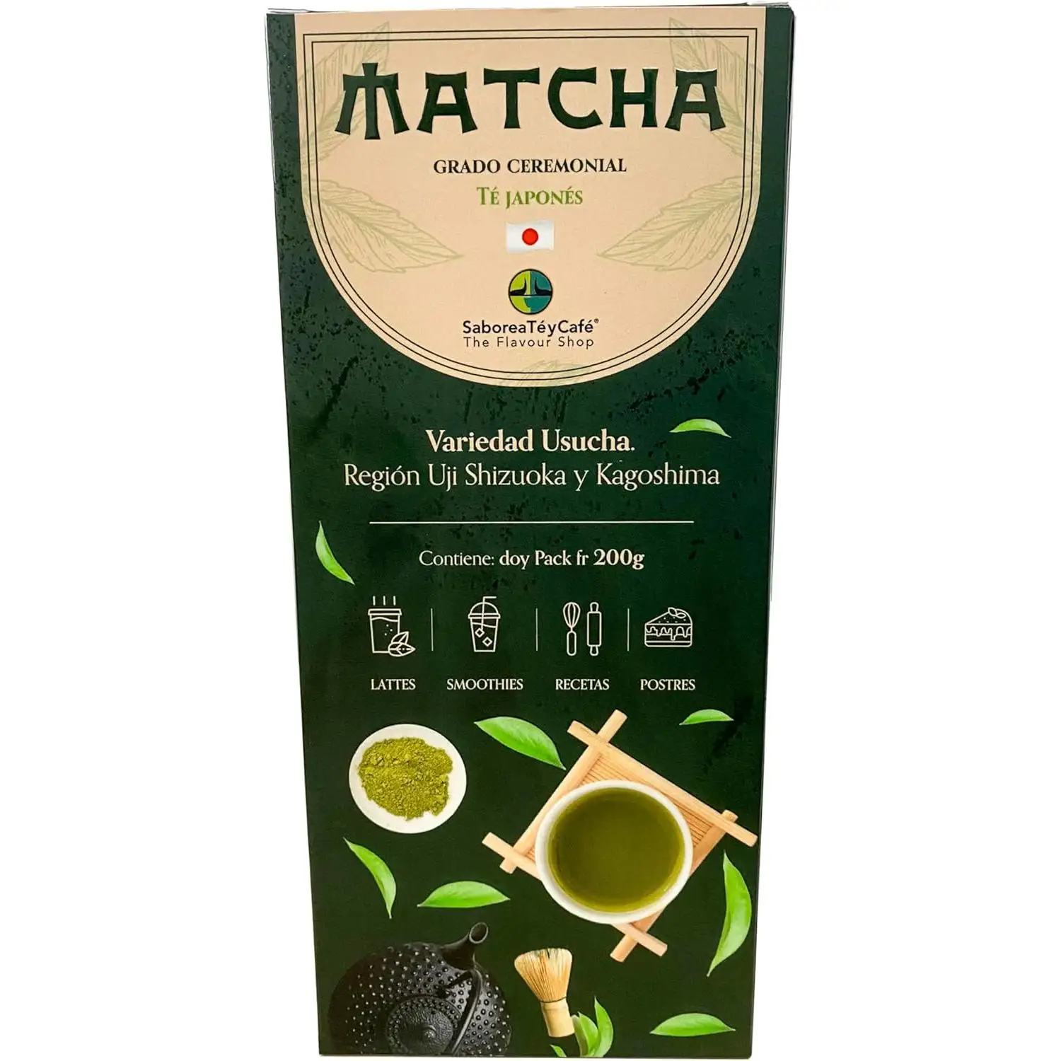 Matcha Té Verde Polvo Fino Caja 200 g- 100%Japonés