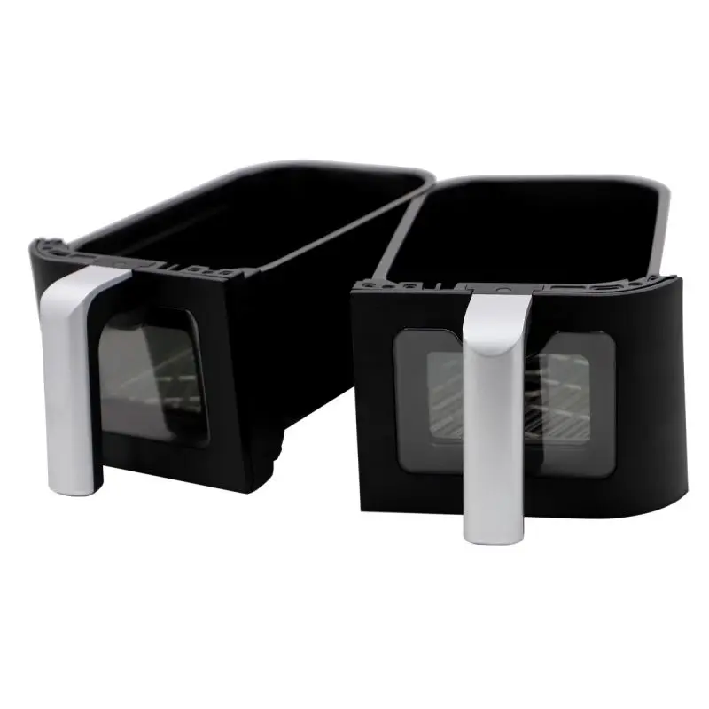 Dual air fryer, capacity: 4.5+4.5l. This innovative fryer has two baskets with a capacity of 4.5+4.5 liters each, allowing you to cook two batches of food at the same time. With an adjustable temperature range between 40 and 200oc,