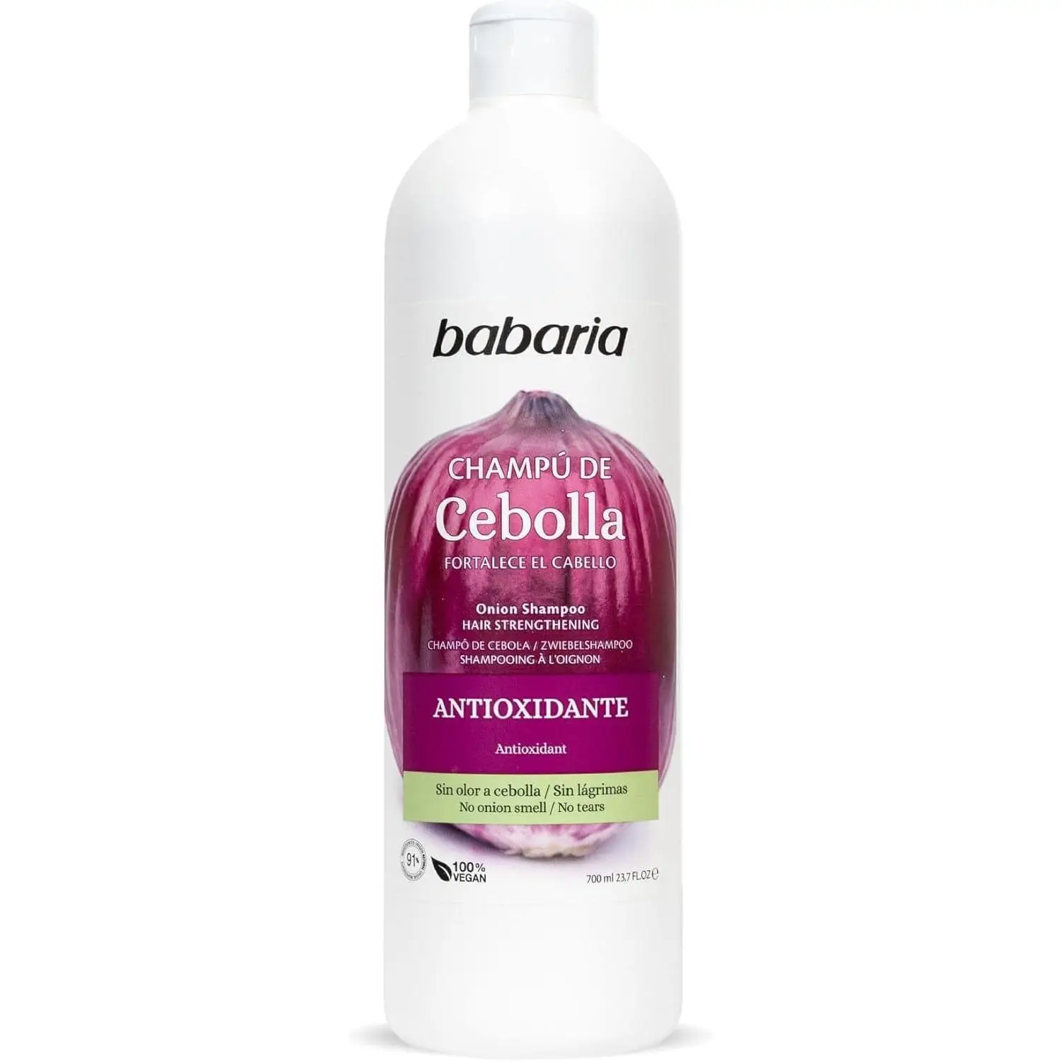 PACK de 6 - Babaria CHAMPU de cebolla fortalecedora para el Cabello 700 ml