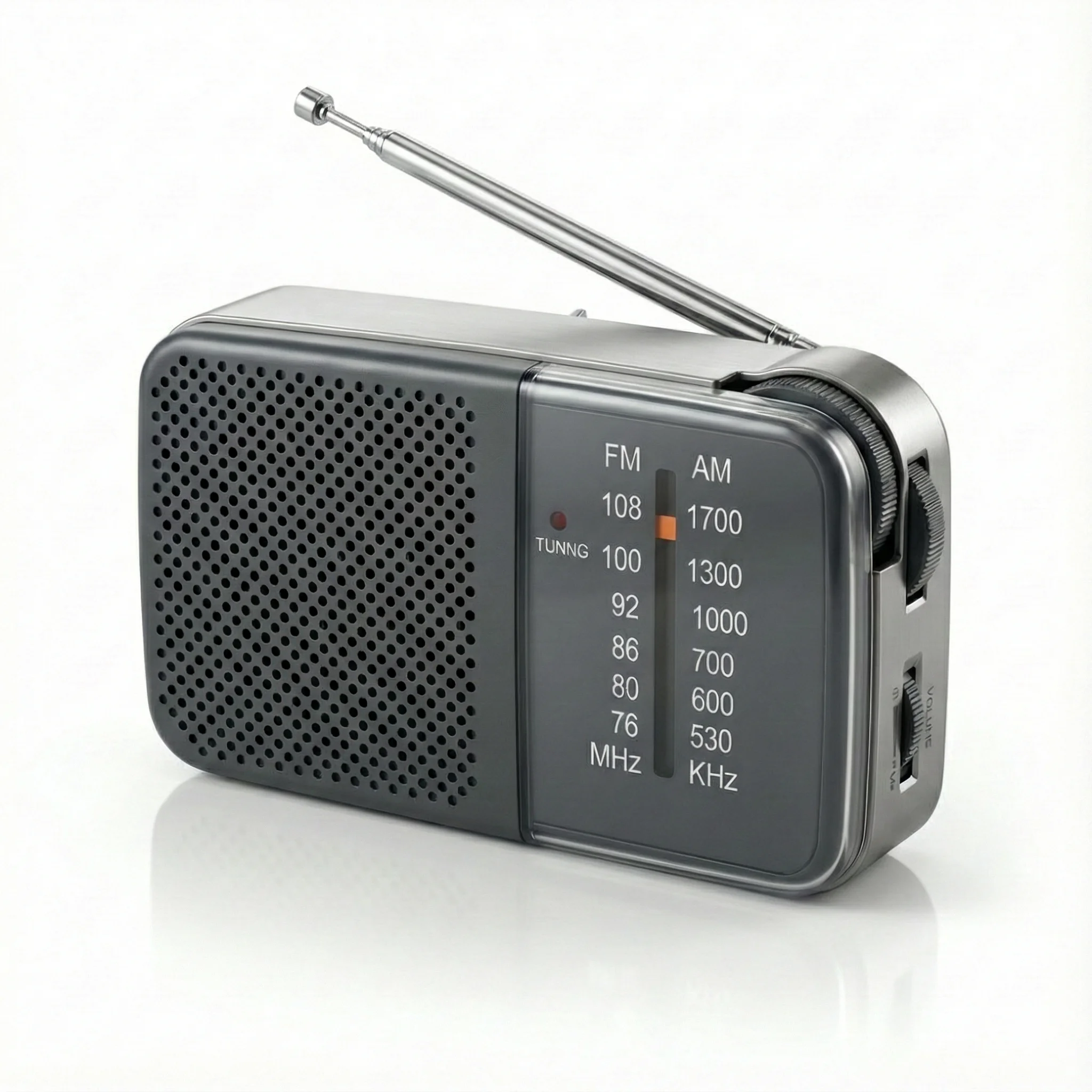 SODANY Radio Portátil Pequeña AM FM a Pilas, Transistor de Bolsillo con Altavoz y Jack Auriculares para Mayores TS-1308