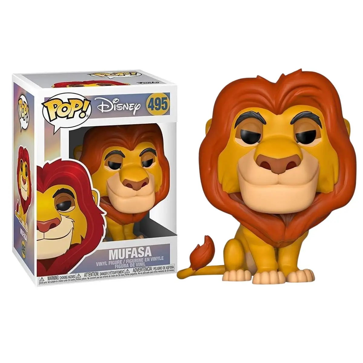 FUNKO POP! EL REY LEÓN - MUFASA, 36391, Nº495, TIENDA CON LICENCIA OFICIAL, ENVÍO URGENTE 24-48 HORAS PENÍNSULA, JUGUETE, MUÑECO
