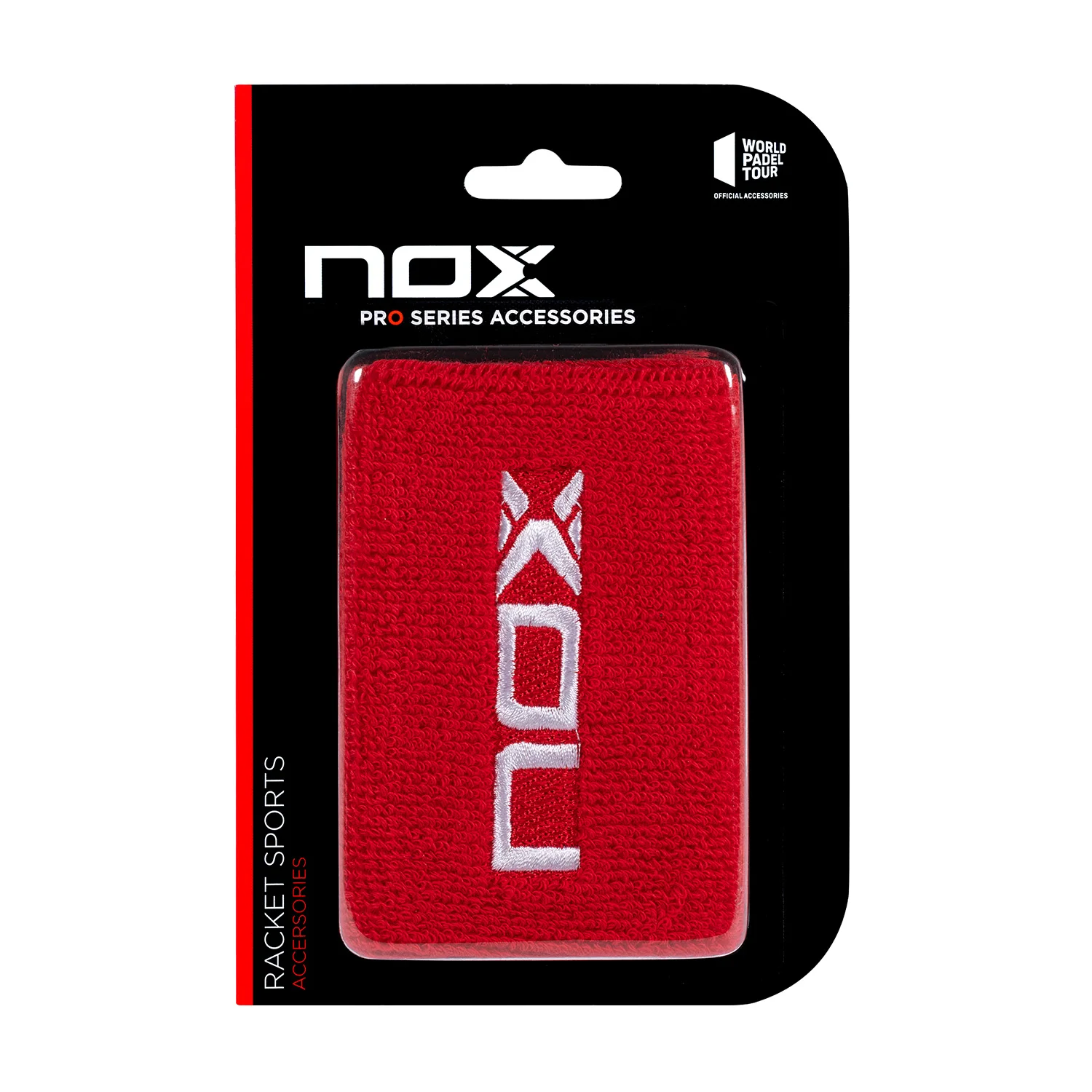 Muñequeras Nox Pádel (Pack 2 Unidades) – Alta Absorción y Comodidad | Rojo o Gris