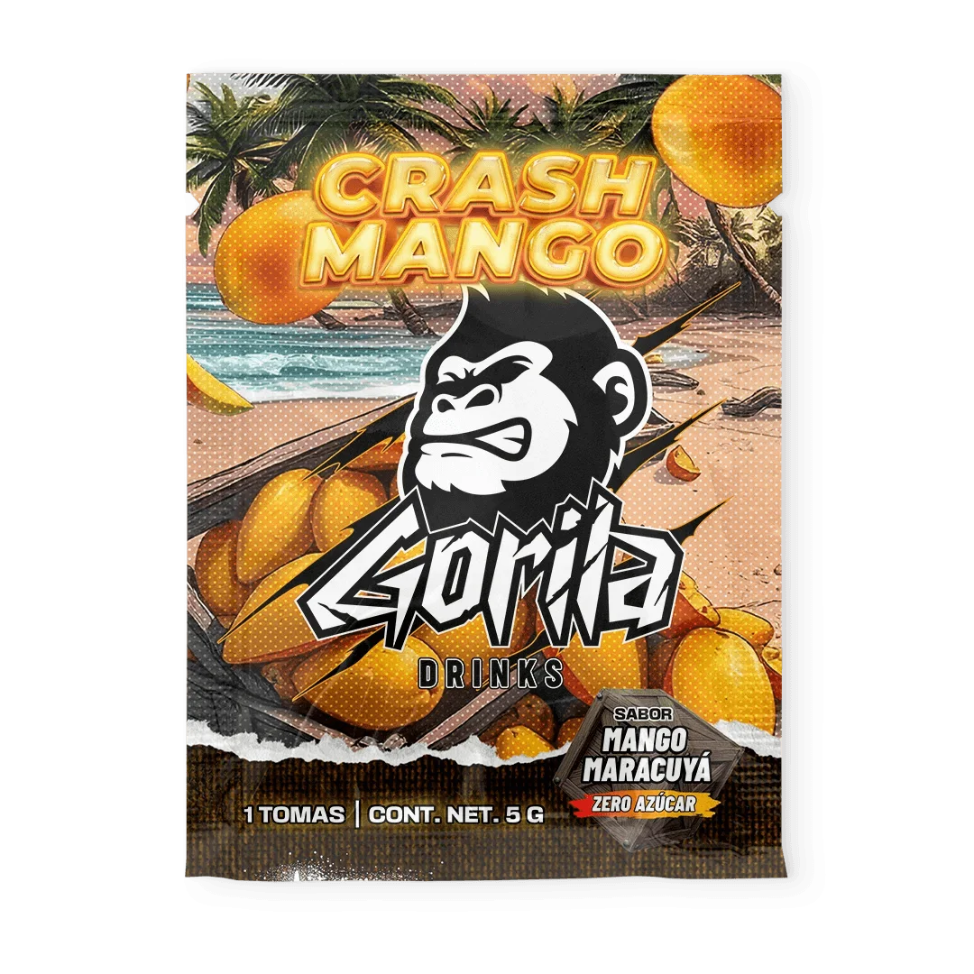 SOBRE MONODOSIS - Bebida Energética en Polvo Sin Azúcar (Toma de 5gr.) - GORILA DRINKS®