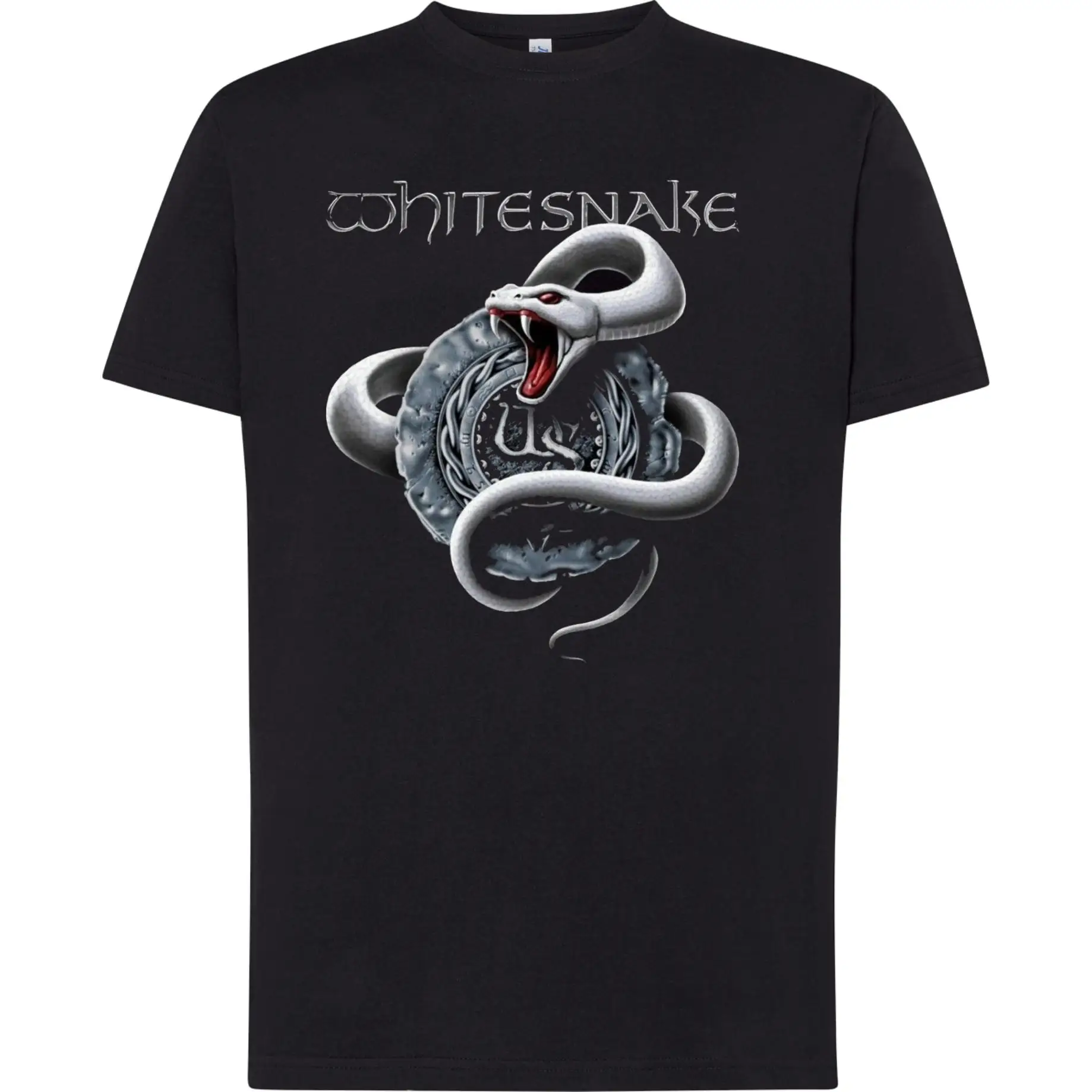 Whitesnake T-Shirt - |   Cotton |   Short Sleeve - Tubular Fabric, Without Side Seams. - Smooth Point