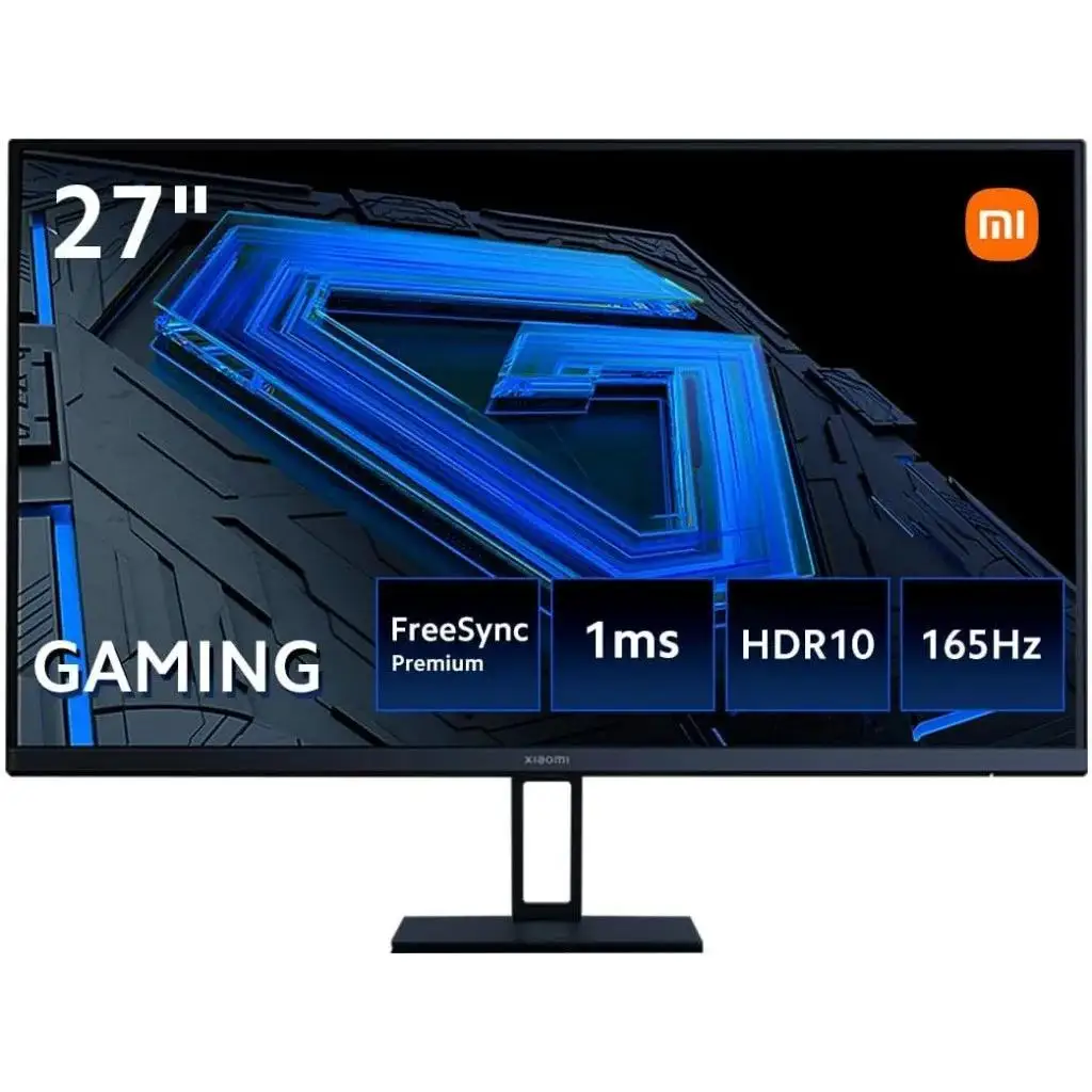 Xiaomi g27i monitor gaming led ips 27” full hd 1080p 165hz freesync premium - respuesta 1ms - relacion de aspecto 16:9 - angulo de vision de 178° - hdmi, displayport - vesa 75x75mm