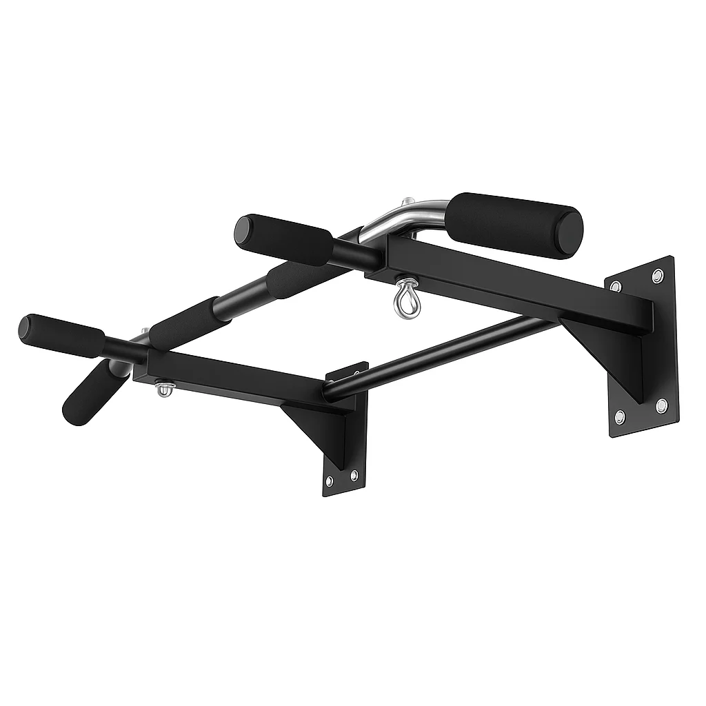 Multifunction wall pull up bar | Fixed bar for home exercise | Back, arms and abdominal training | Resistant support for trx, boxing bags and crossfit rubber