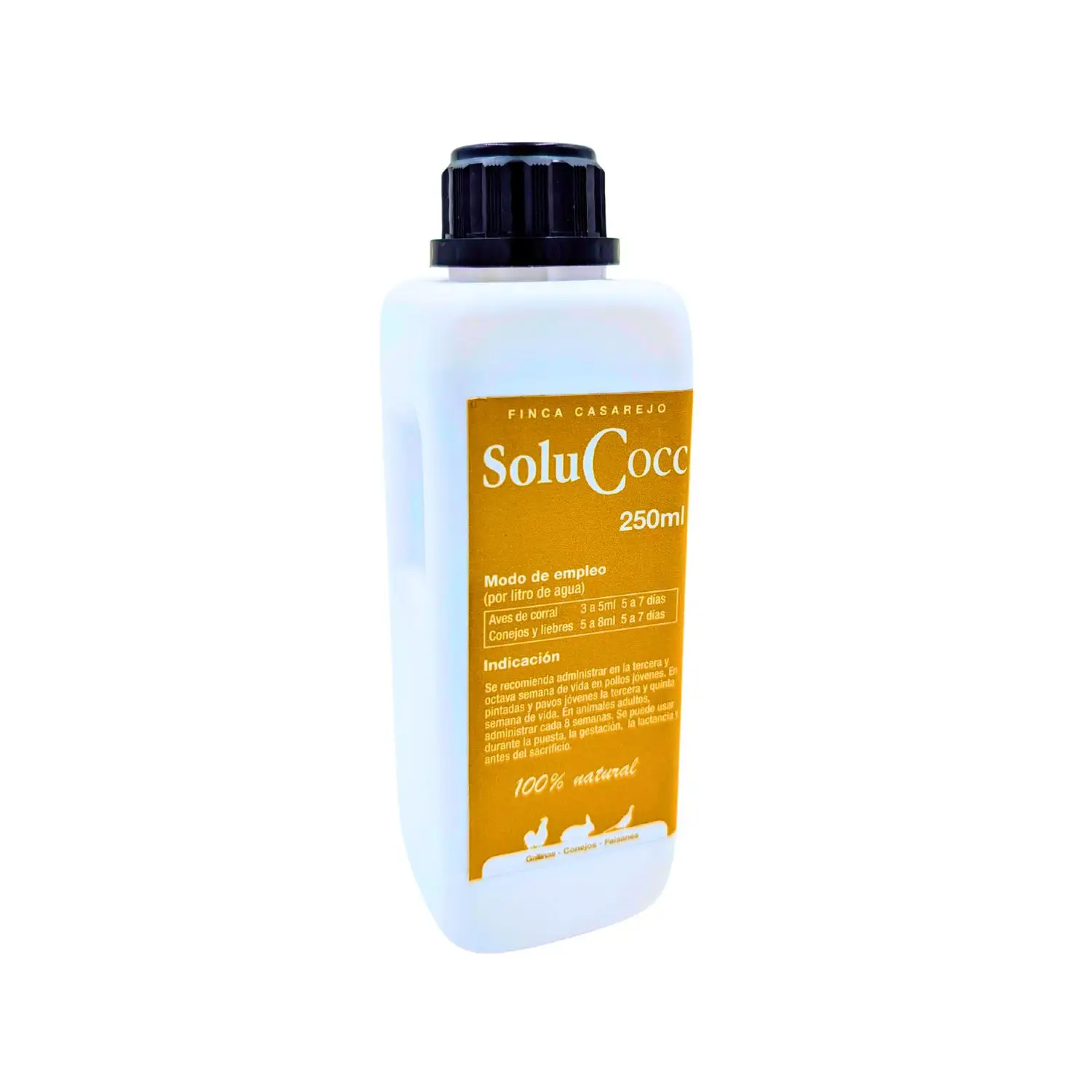 FINCA CASAREJO - SoluCocc – Complemento nutricional para gallinas, conejos y faisanes – Apoyo intestinal en situaciones de alta carga ambiental