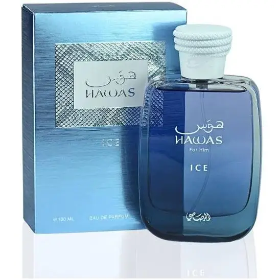 Perfume Árabe 100% Original: Rasasi Hawas Ice para Hombre EDP 100 ml – La Esencia de la Fuerza y la Sofisticación en un Frasco de Lujo