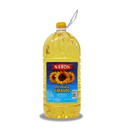 Aceite Girasol Nahon - Garrafa de 5 Litros - Aceite Refinado de Girasol