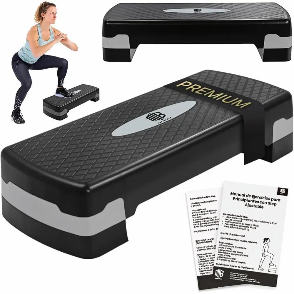 Aerobic step for fitness board platform stepper sport gym height adjustable 2 levels load 100kg #8