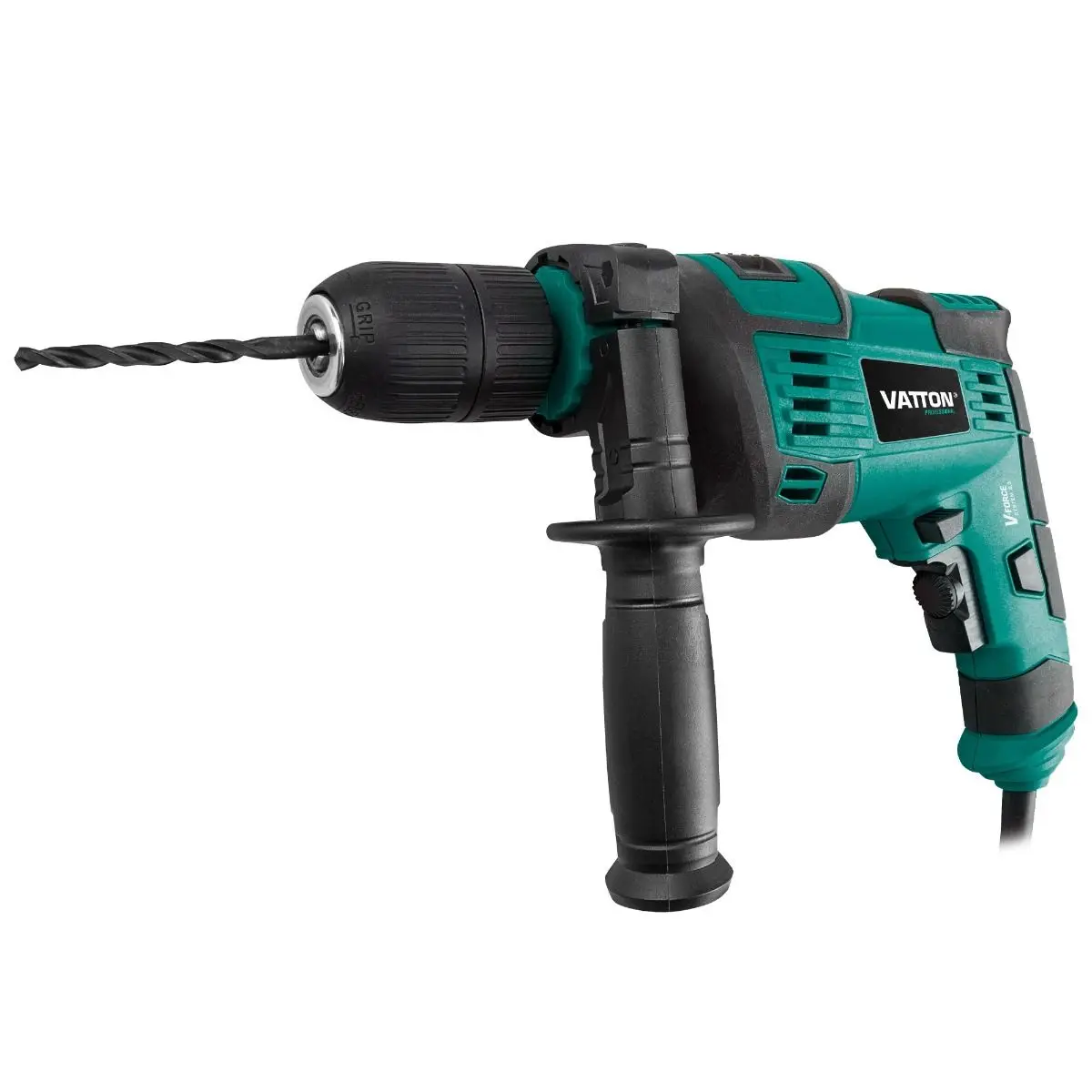 Taladro percutor VATTON Potencia 650W - Motor de escobillas de alto rendimiento.
