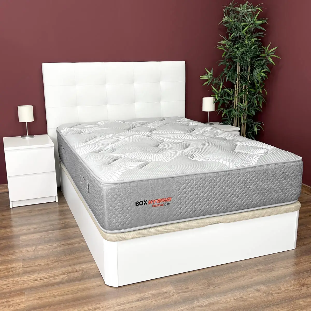 Premium viscoelastic mattress with hybrid box pocket springs - high quality - premium - height 26cm - firm - somnia rest - made in spain