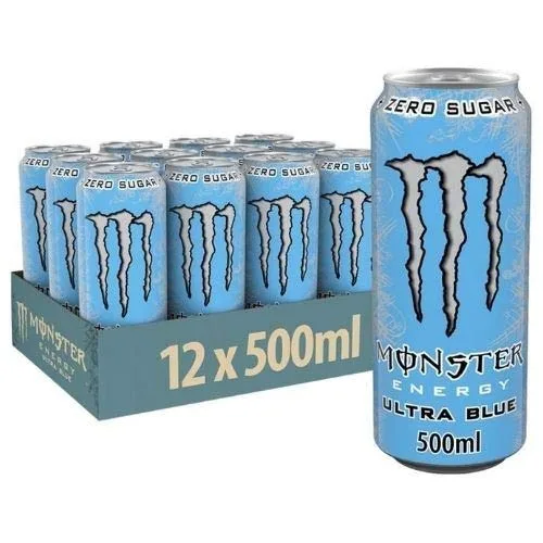 Monster ultra blue - 500ml cans - pack 12 units