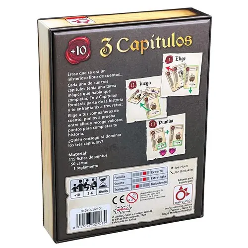 Mercury board game 3 chapters board game 12x17x3 Cms.